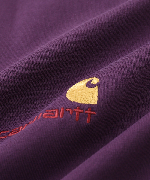 Carhartt WIP(カーハートダブリューアイピー)の「CARHARTT WIP / カーハート ダブリューアイピー S/S AMERICAN SCRIPT T-SHIRT I029956(Tシャツ/カットソー・メンズ・ブラック/パープル系その他/ホワイト・LARGE/MEDIUM)」の7枚目の写真