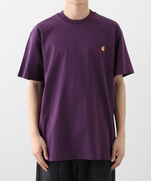 Carhartt WIP(カーハートダブリューアイピー)の「CARHARTT WIP / カーハート ダブリューアイピー S/S AMERICAN SCRIPT T-SHIRT I029956(Tシャツ/カットソー・メンズ・ブラック/パープル系その他/ホワイト・LARGE/MEDIUM)」の8枚目の写真