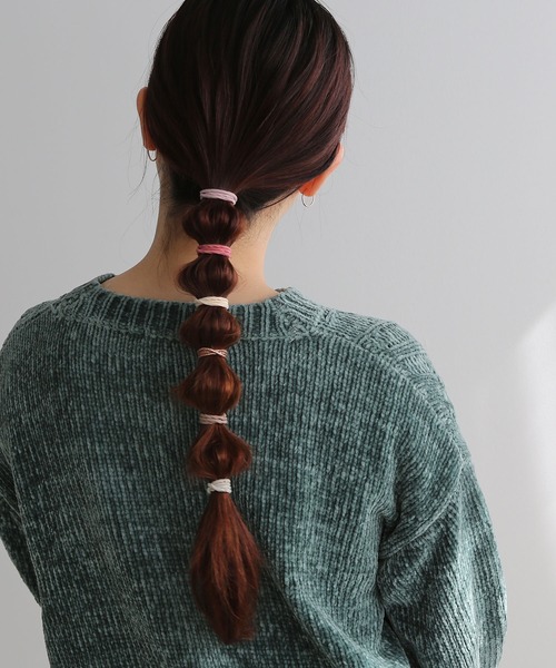 colleca la(コレカラ)の「カラーヘアゴムセット(ヘアゴム・レディース・ゴールド系/シルバー系/ブラウン系/ブラックミックス・FREE)」の5枚目の写真