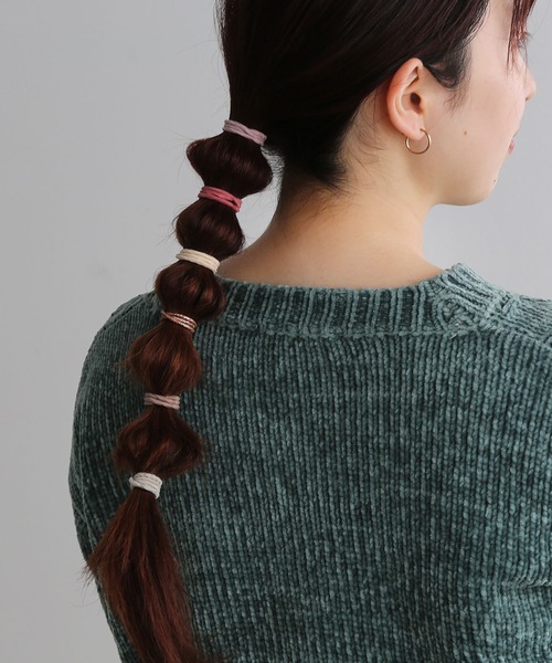 colleca la(コレカラ)の「カラーヘアゴムセット(ヘアゴム・レディース・ゴールド系/シルバー系/ブラウン系/ブラックミックス・FREE)」の6枚目の写真
