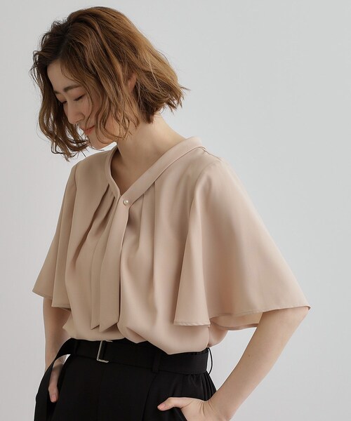 grove（グローブ）の「【華やか】パール調ピン付きボウタイブラウス（シャツ/ブラウス・レディース・オフホワイト/ホワイト系3/ネイビー/ピンク・02/01/03/04/05）」の20枚目の写真