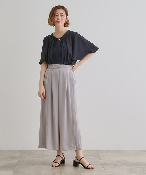 grove（グローブ）の「【華やか】パール調ピン付きボウタイブラウス（シャツ/ブラウス・レディース・オフホワイト/ホワイト系3/ネイビー/ピンク・02/01/03/04/05）」の7枚目の写真