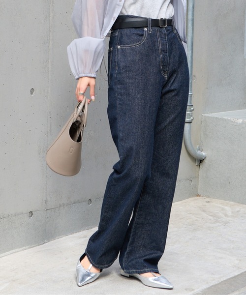 COLONY 2139(コロニートゥーワンスリーナイン)の「フレアデニムパンツ(デニムパンツ・レディース・ネイビー/サックスブルー/ブラック/ブルー/ダークブルー・SMALL/LARGE/MEDIUM)」の3枚目の写真