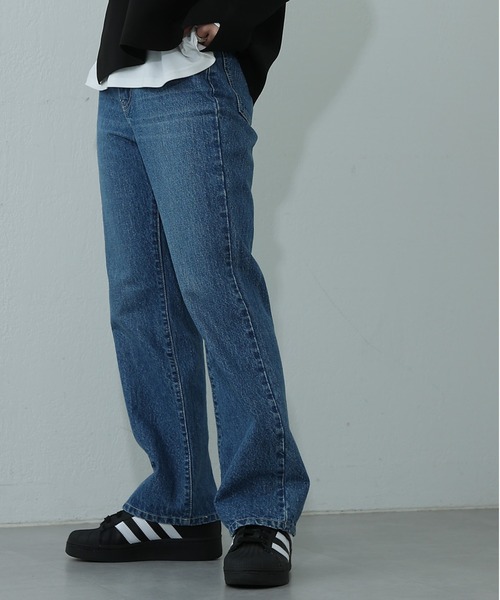 COLONY 2139(コロニートゥーワンスリーナイン)の「フレアデニムパンツ(デニムパンツ・レディース・ネイビー/サックスブルー/ブラック/ブルー/ダークブルー・SMALL/LARGE/MEDIUM)」の13枚目の写真