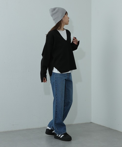 COLONY 2139(コロニートゥーワンスリーナイン)の「フレアデニムパンツ(デニムパンツ・レディース・ネイビー/サックスブルー/ブラック/ブルー/ダークブルー・SMALL/LARGE/MEDIUM)」の14枚目の写真