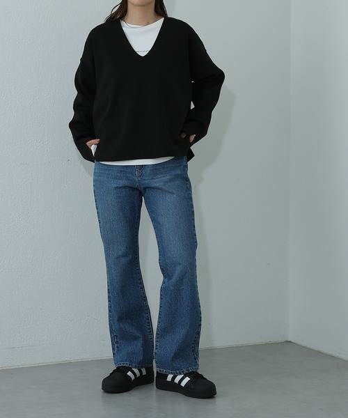 COLONY 2139(コロニートゥーワンスリーナイン)の「フレアデニムパンツ(デニムパンツ・レディース・ネイビー/サックスブルー/ブラック/ブルー/ダークブルー・SMALL/LARGE/MEDIUM)」の15枚目の写真