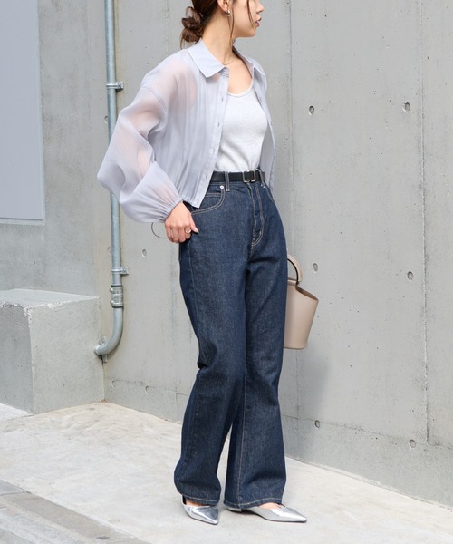 COLONY 2139(コロニートゥーワンスリーナイン)の「フレアデニムパンツ(デニムパンツ・レディース・ネイビー/サックスブルー/ブラック/ブルー/ダークブルー・SMALL/LARGE/MEDIUM)」の21枚目の写真