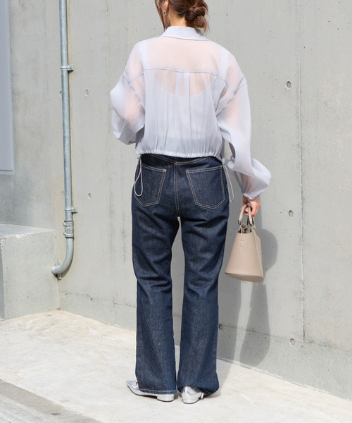 COLONY 2139(コロニートゥーワンスリーナイン)の「フレアデニムパンツ(デニムパンツ・レディース・ネイビー/サックスブルー/ブラック/ブルー/ダークブルー・SMALL/LARGE/MEDIUM)」の22枚目の写真