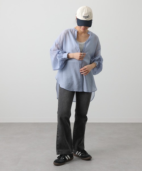 COLONY 2139(コロニートゥーワンスリーナイン)の「フレアデニムパンツ(デニムパンツ・レディース・ネイビー/サックスブルー/ブラック/ブルー/ダークブルー・SMALL/LARGE/MEDIUM)」の7枚目の写真