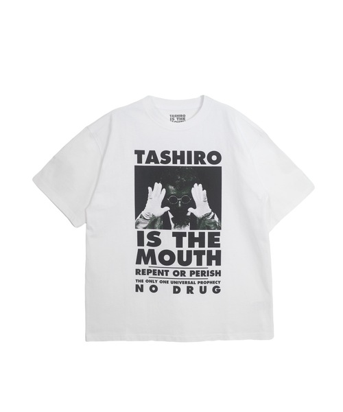 NISHIMOTO IS THE MOUTH(ニシモト イズ ザ マウス)の「S/S TEE | TASHIRO IS THE MOUTH(Tシャツ/カットソー・メンズ・ホワイト/ブラック・MEDIUM/LARGE/X-LARGE)」の2枚目の写真