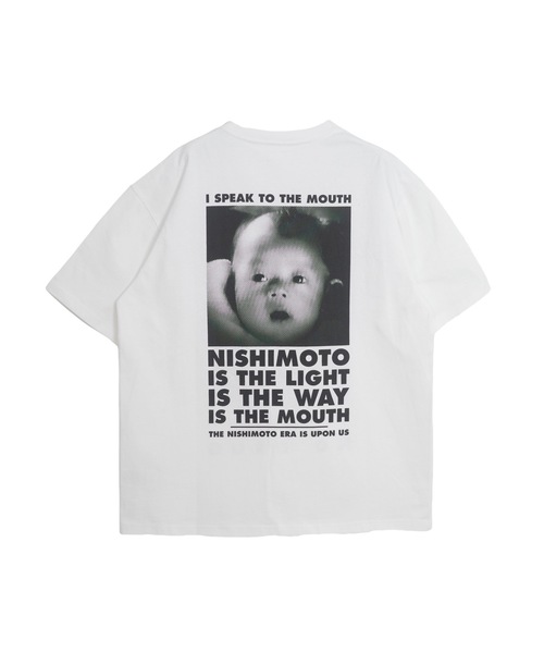 NISHIMOTO IS THE MOUTH(ニシモト イズ ザ マウス)の「S/S TEE | TASHIRO IS THE MOUTH(Tシャツ/カットソー・メンズ・ホワイト/ブラック・MEDIUM/LARGE/X-LARGE)」の6枚目の写真