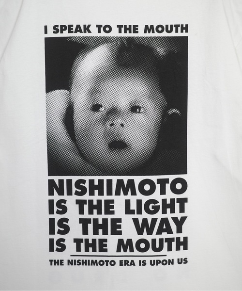 NISHIMOTO IS THE MOUTH(ニシモト イズ ザ マウス)の「S/S TEE | TASHIRO IS THE MOUTH(Tシャツ/カットソー・メンズ・ホワイト/ブラック・MEDIUM/LARGE/X-LARGE)」の9枚目の写真
