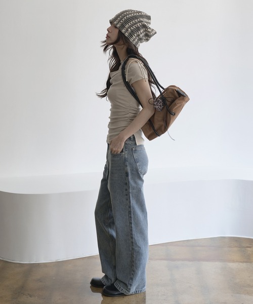 UNE MANSION(ユヌマンション)の「ハニービーユニークジャガードサマービーニー(キャップ・レディース・ブラック・ONE SIZE)」の9枚目の写真