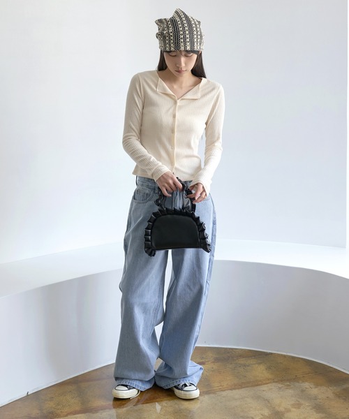 UNE MANSION(ユヌマンション)の「ハニービーユニークジャガードサマービーニー(キャップ・レディース・ブラック・ONE SIZE)」の8枚目の写真