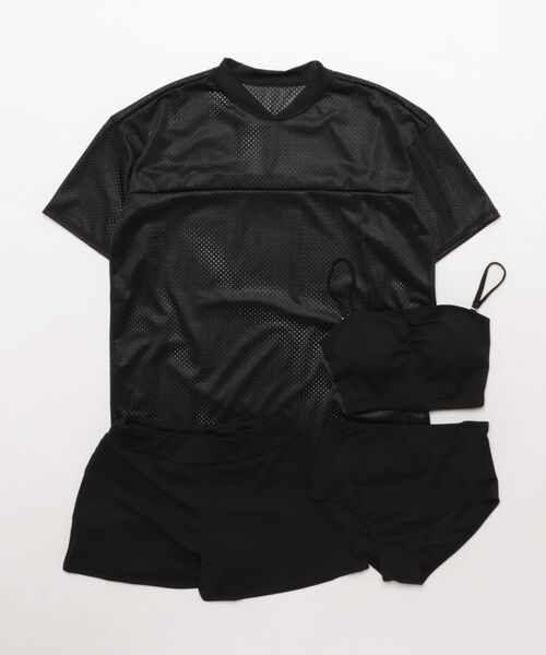 セール】【WEB限定】メッシュTシャツブラトップ4点セット水着