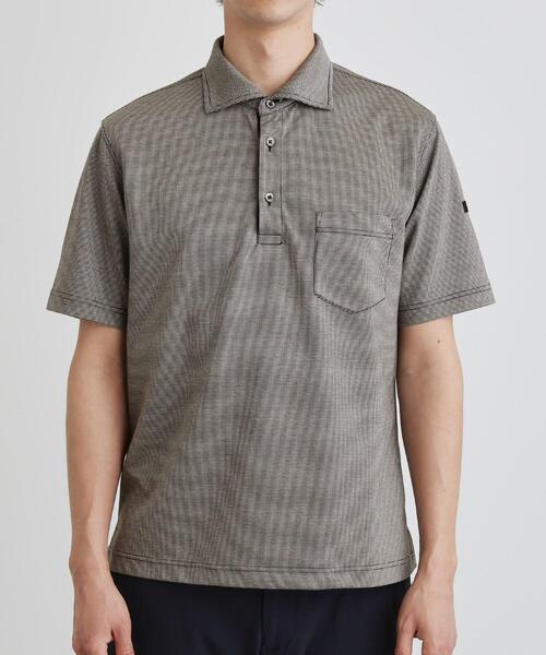 TAKEO KIKUCHI(タケオキクチ)の「千鳥柄ポロシャツ(ポロシャツ・メンズ・ベージュ系その他2/ブラック系3/ネイビー系3・04/03/02)」の5枚目の写真