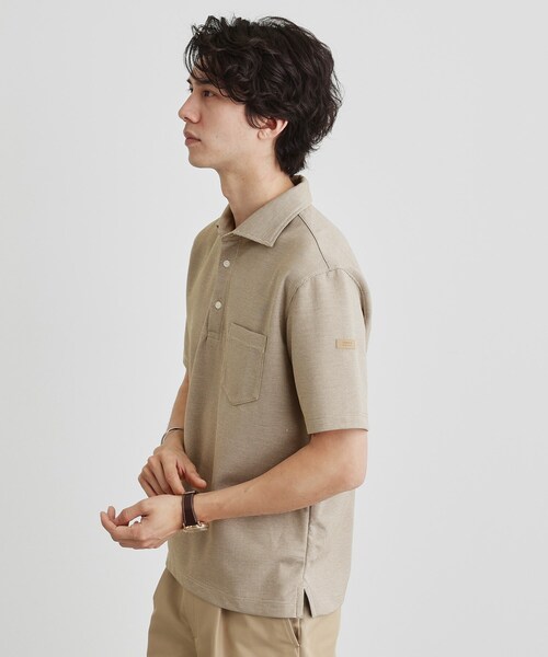 TAKEO KIKUCHI(タケオキクチ)の「千鳥柄ポロシャツ(ポロシャツ・メンズ・ベージュ系その他2/ブラック系3/ネイビー系3・04/03/02)」の15枚目の写真