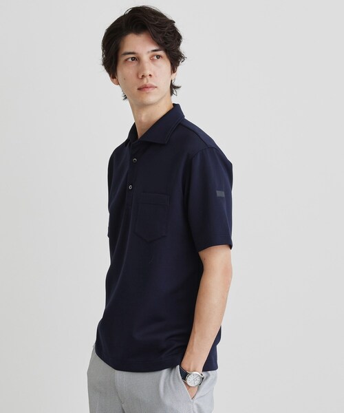 TAKEO KIKUCHI(タケオキクチ)の「千鳥柄ポロシャツ(ポロシャツ・メンズ・ベージュ系その他2/ブラック系3/ネイビー系3・04/03/02)」の19枚目の写真