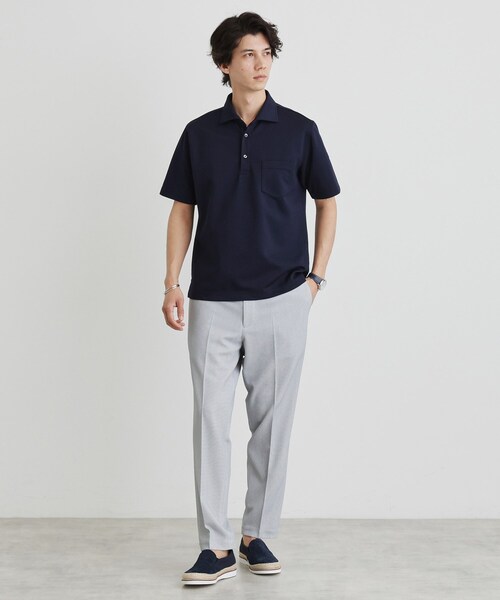 TAKEO KIKUCHI(タケオキクチ)の「千鳥柄ポロシャツ(ポロシャツ・メンズ・ベージュ系その他2/ブラック系3/ネイビー系3・04/03/02)」の20枚目の写真