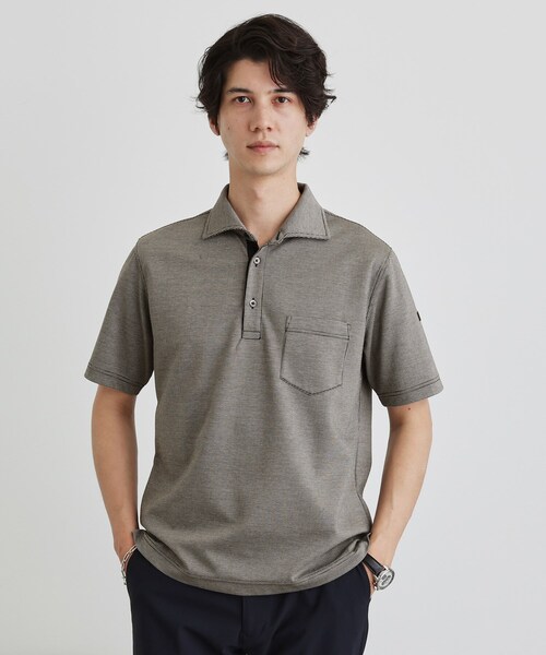 TAKEO KIKUCHI(タケオキクチ)の「千鳥柄ポロシャツ(ポロシャツ・メンズ・ベージュ系その他2/ブラック系3/ネイビー系3・04/03/02)」の22枚目の写真