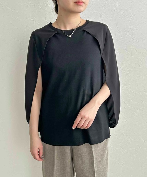 tシャツ ケープマントプルオーバー レディース un dix cors tシャツ ケープマントプルオーバー レディース