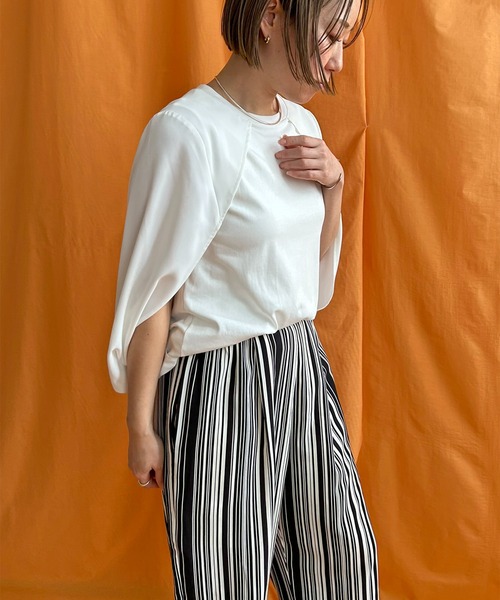 プラスオトハ　ケープマントプルオーバー OTO.HA ケープマントプルオーバー ケープマントプルオーバー（Tシャツ