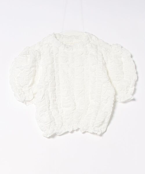 Coo+i(クーイ)の「ぽこぽこパフスリーブ半袖カットソー(Tシャツ/カットソー・レディース・ブラック/ホワイト・FREE)」の10枚目の写真