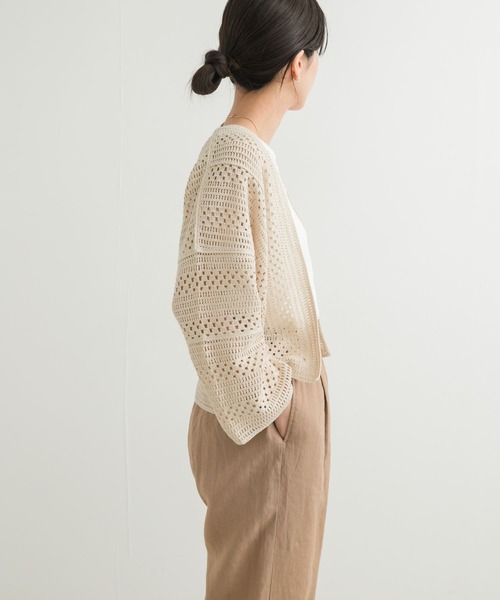 URBAN RESEARCH DOORS(アーバンリサーチドアーズ)の「クロシェレースボレロ(カーディガン/ボレロ・レディース・ベージュ/ミント・MEDIUM)」の13枚目の写真