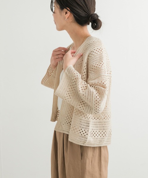 URBAN RESEARCH DOORS(アーバンリサーチドアーズ)の「クロシェレースボレロ(カーディガン/ボレロ・レディース・ベージュ/ミント・MEDIUM)」の15枚目の写真