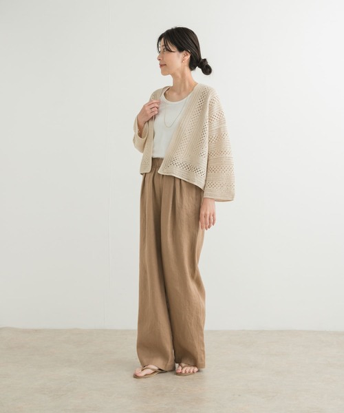 URBAN RESEARCH DOORS(アーバンリサーチドアーズ)の「クロシェレースボレロ(カーディガン/ボレロ・レディース・ベージュ/ミント・MEDIUM)」の18枚目の写真