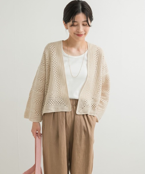 URBAN RESEARCH DOORS(アーバンリサーチドアーズ)の「クロシェレースボレロ(カーディガン/ボレロ・レディース・ベージュ/ミント・MEDIUM)」の20枚目の写真