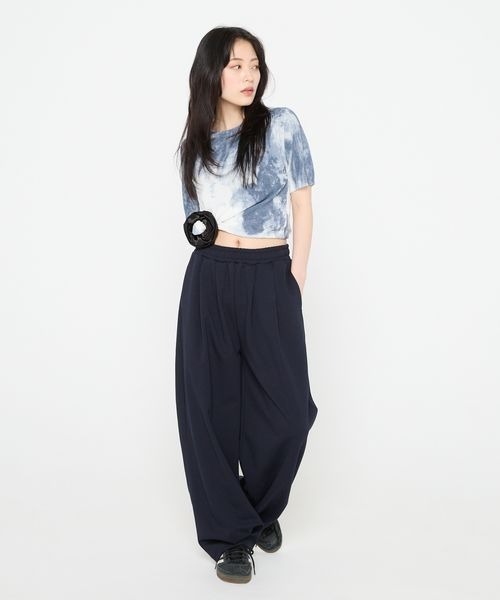 JEANASIS（ジーナシス）の「【Les Fleurs】ボンディングバルーンパンツ/494990（スウェットパンツ・レディース・グレー/ネイビー/ブラック・FREE）」の15枚目の写真