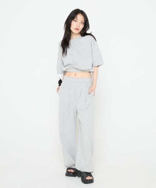 JEANASIS（ジーナシス）の「【Les Fleurs】ボンディングバルーンパンツ/494990（スウェットパンツ・レディース・グレー/ネイビー/ブラック・FREE）」の12枚目の写真