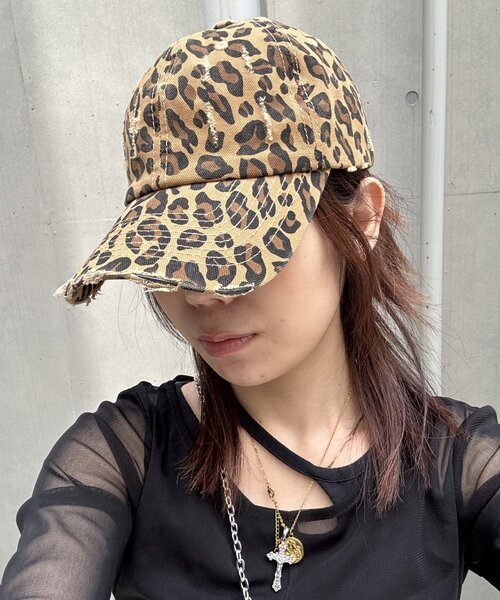 WHO'S WHO gallery(フーズフーギャラリー)の「LEOPARD CAP(キャップ・レディース・ブラウン/キャメル・FREE)」の8枚目の写真