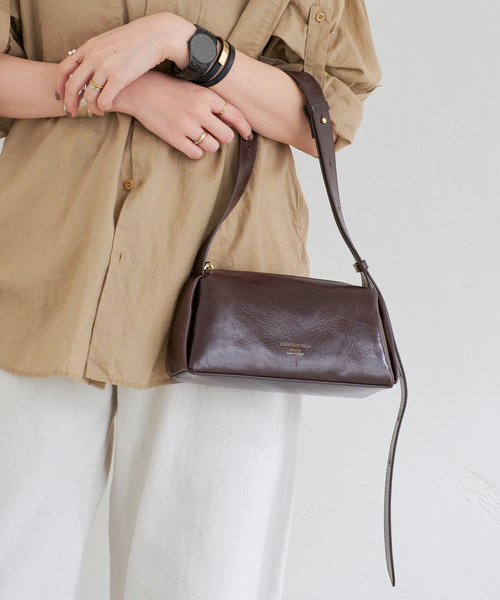 CHRISTIAN VILLA(クリスチャンヴィラ)の「CHRISTIAN VILLA/クリスチャンヴィラ MINI BAG(ショルダーバッグ・レディース・アイボリー/ブラウン・FREE)」の9枚目の写真