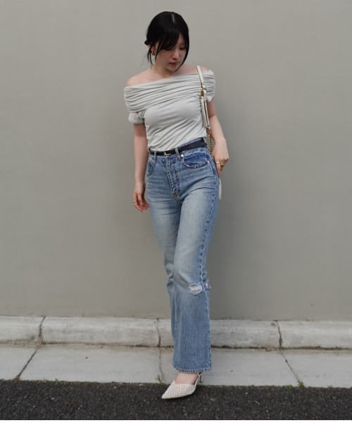 tシャツ drape rame off shoulder（ドレープラメオフショルダー） レディース drape rame off shoulder（ドレープラメオフショルダー）（T