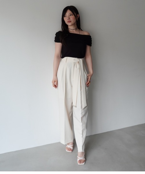 tシャツ drape rame off shoulder（ドレープラメオフショルダー） レディース drape rame off shoulder（ドレープラメオフショルダー）（T