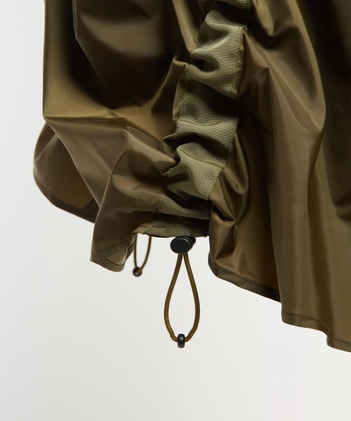 gomme（ゴム）の「マスダックタフタ　ドロストスカート（スカート・レディース・ブラック/カーキ・MEDIUM）」の21枚目の写真