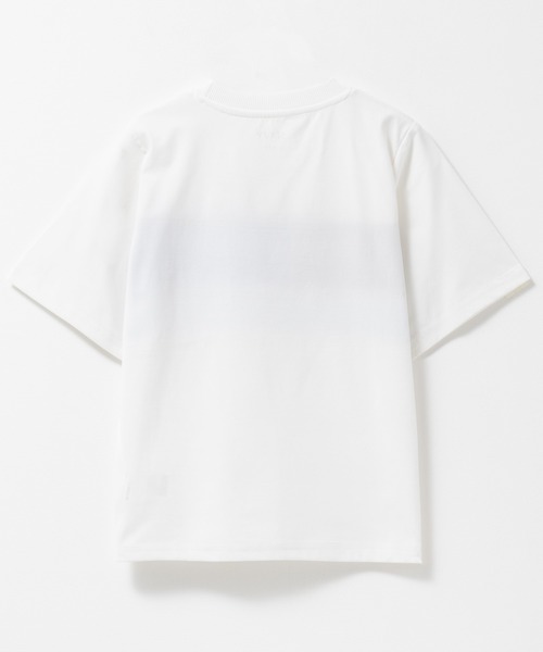 NAVY(ネイビー)の「NAVY ドライなラッシュガード仕様 ドライタッチ デニム風プリント切替Tシャツ(Tシャツ/カットソー・キッズ・ホワイト/ブラック・130/160/150/140/120)」の3枚目の写真