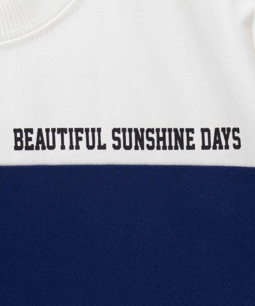 NAVY(ネイビー)の「NAVY ドライなラッシュガード仕様 ドライタッチ デニム風プリント切替Tシャツ(Tシャツ/カットソー・キッズ・ホワイト/ブラック・130/160/150/140/120)」の4枚目の写真