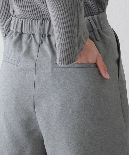 レディース　パンツ インボックスタックラップショートパンツ（スラックス）｜Lace Ladies