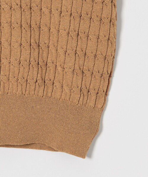 Steven Alan(スティーブンアラン)の「<Steven Alan>ケーブル ポロニット(ニット/セーター・レディース・ブラック/オフホワイト/ブラウン・FREE)」の15枚目の写真