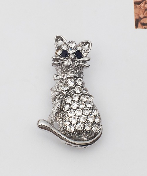 セール】【Merry Gem】アニマルモチーフブローチ DOG CAT イヌ ネコ