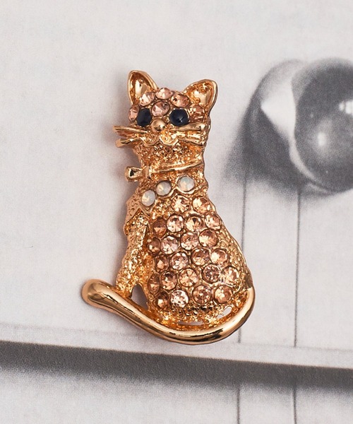 セール】【Merry Gem】アニマルモチーフブローチ DOG CAT イヌ ネコ