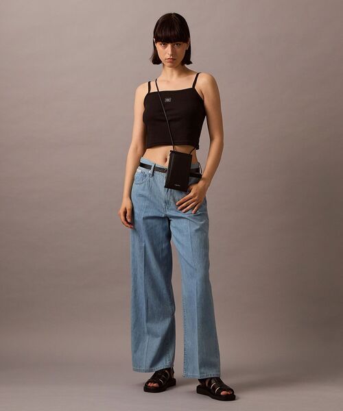 セール】ショルダーバッグ - エンボスクロス ボディフォーンケース