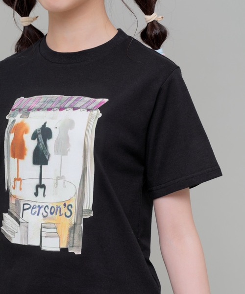うりんこです　カラフルイラスト半袖Tシャツ PERSON'S collection tシャツ コットン100％ カラフルイラスト