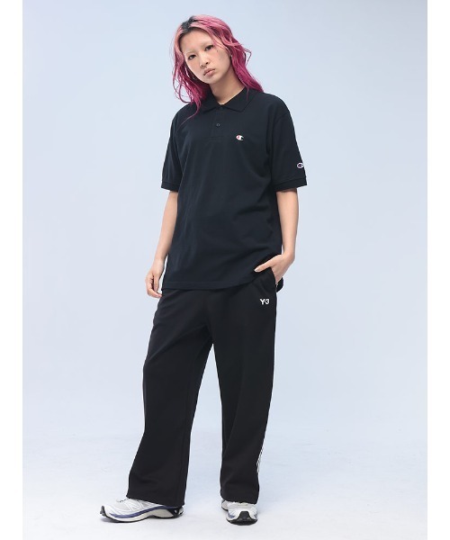Champion(チャンピオン)の「Champion 鹿の子ポロ 綿100% ワンポイント ロゴ 半袖 C3Z358(ポロシャツ・メンズ・ホワイト/ブラック/ネイビー/グレー・LL/M/L)」の5枚目の写真