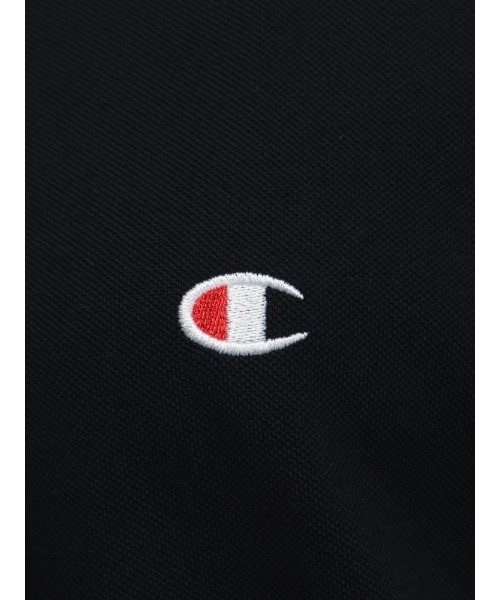 Champion(チャンピオン)の「Champion 鹿の子ポロ 綿100% ワンポイント ロゴ 半袖 C3Z358(ポロシャツ・メンズ・ホワイト/ブラック/ネイビー/グレー・LL/M/L)」の8枚目の写真