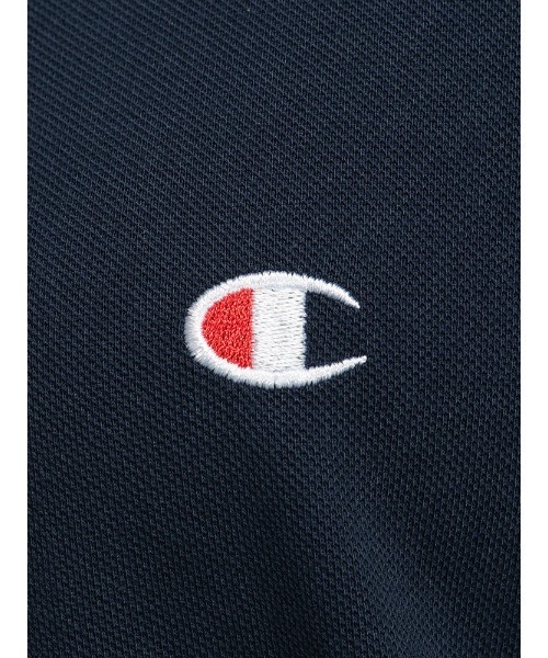 Champion(チャンピオン)の「Champion 鹿の子ポロ 綿100% ワンポイント ロゴ 半袖 C3Z358(ポロシャツ・メンズ・ホワイト/ブラック/ネイビー/グレー・LL/M/L)」の7枚目の写真