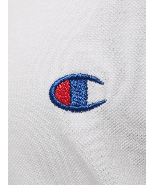 Champion(チャンピオン)の「Champion 鹿の子ポロ 綿100% ワンポイント ロゴ 半袖 C3Z358(ポロシャツ・メンズ・ホワイト/ブラック/ネイビー/グレー・LL/M/L)」の9枚目の写真